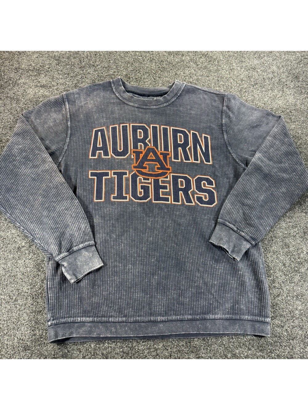 Pressbox Auburn Tigers Women's Comfy Cord Vintage Wash Pullover Sweatshirt